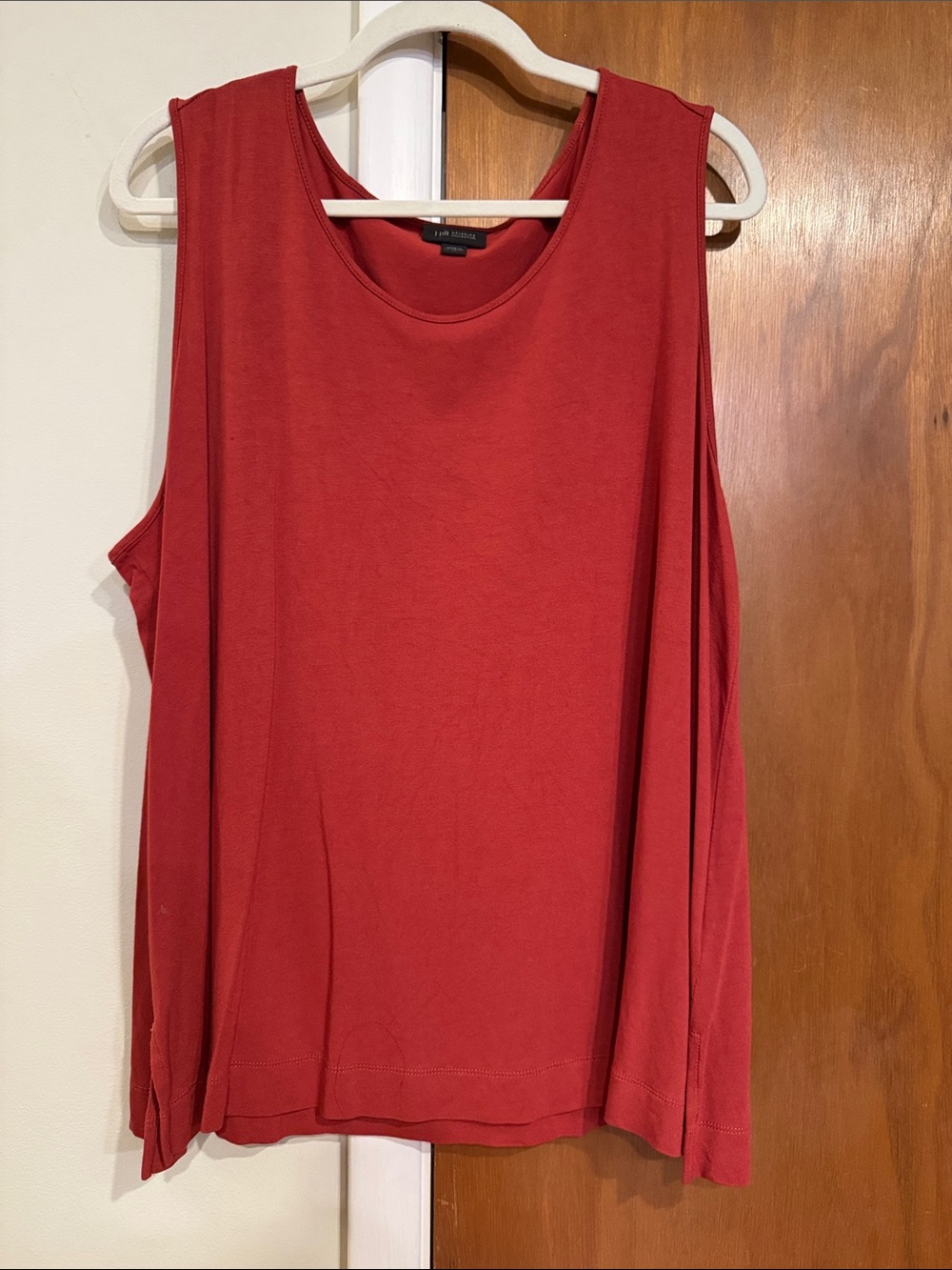 J. Jill Brick Red Sleeveless Scoop Neck Tank